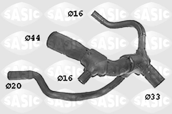 Durite de radiateur (Durite de refroidissement) SASIC SWH6653