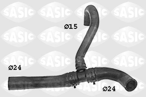 Durite de radiateur (Durite de refroidissement) SASIC ref. SWH6782