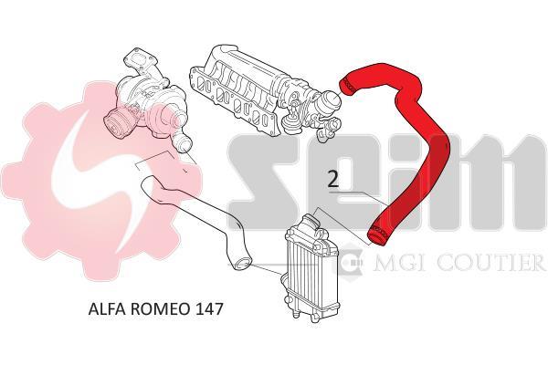Durite de turbocompresseur (Durite de turbo) SEIM 981001