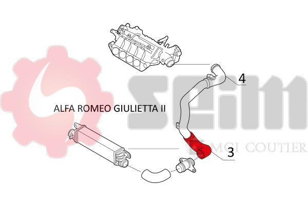 Durite de turbocompresseur (Durite de turbo) SEIM 981009