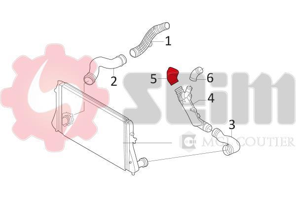 Durite de turbocompresseur (Durite de turbo) SEIM 981014