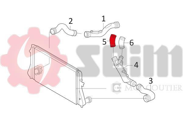 Durite de turbocompresseur (Durite de turbo) SEIM 981014
