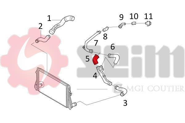 Durite de turbocompresseur (Durite de turbo) SEIM 981014