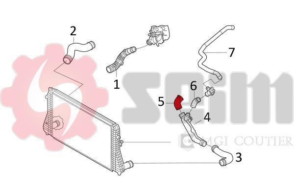 Durite de turbocompresseur (Durite de turbo) SEIM 981014