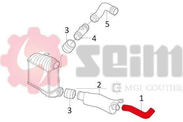 Durite de turbocompresseur (Durite de turbo) SEIM 981016