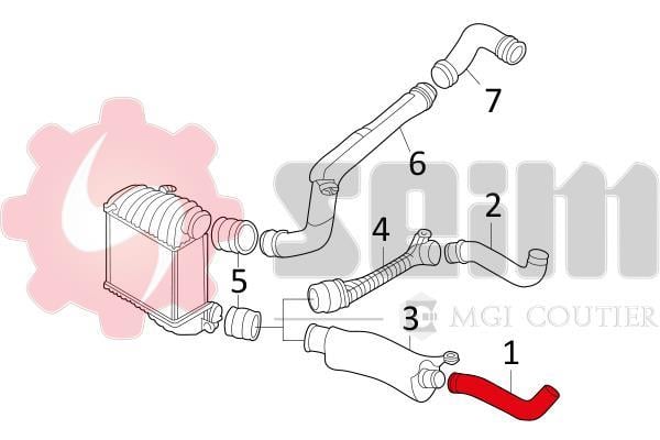 Durite de turbocompresseur (Durite de turbo) SEIM 981016