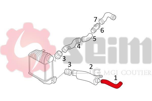 Durite de turbocompresseur (Durite de turbo) SEIM ref. 981018
