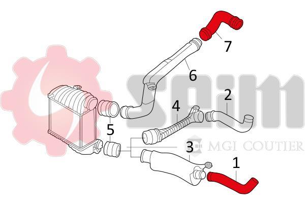 Durite de turbocompresseur (Durite de turbo) SEIM ref. 981018
