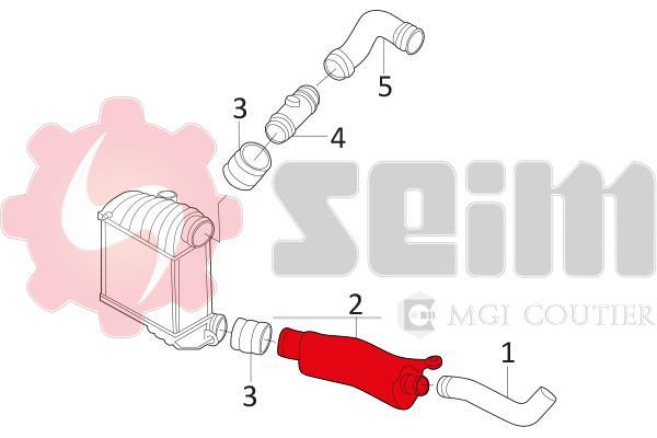 Durite de turbocompresseur (Durite de turbo) SEIM 981019