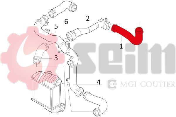 Durite de turbocompresseur (Durite de turbo) SEIM 981020