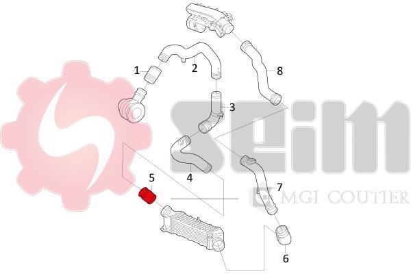 Durite de turbocompresseur (Durite de turbo) SEIM ref. 981021