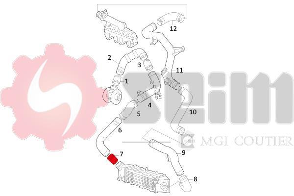 Durite de turbocompresseur (Durite de turbo) SEIM ref. 981021