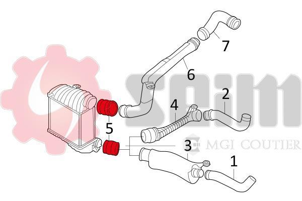 Durite de turbocompresseur (Durite de turbo) SEIM ref. 981021