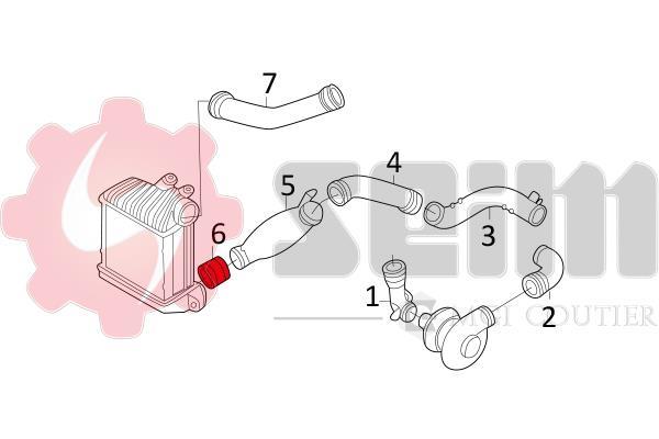 Durite de turbocompresseur (Durite de turbo) SEIM ref. 981021