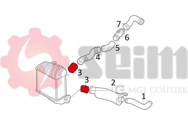 Durite de turbocompresseur (Durite de turbo) SEIM ref. 981021