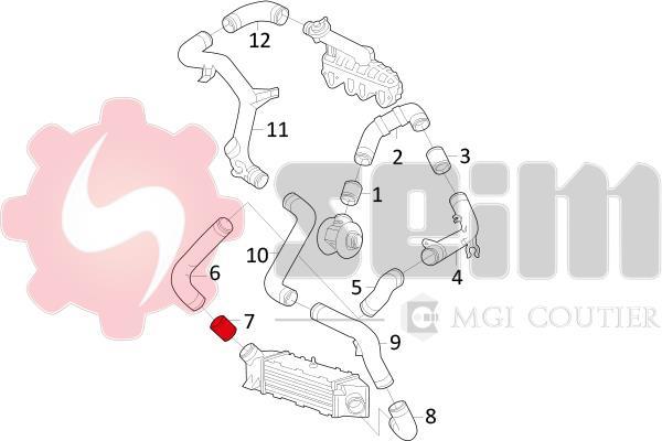 Durite de turbocompresseur (Durite de turbo) SEIM ref. 981021