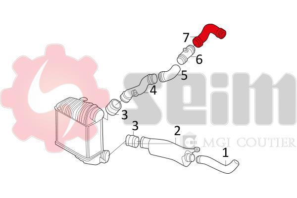 Durite de turbocompresseur (Durite de turbo) SEIM ref. 981022