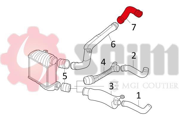 Durite de turbocompresseur (Durite de turbo) SEIM ref. 981022