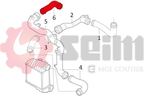 Durite de turbocompresseur (Durite de turbo) SEIM 981024