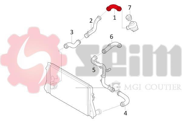 Durite de turbocompresseur (Durite de turbo) SEIM 981027