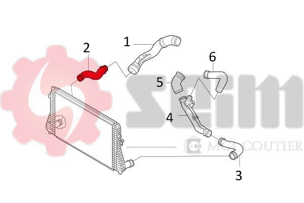 Durite de turbocompresseur (Durite de turbo) SEIM 981028