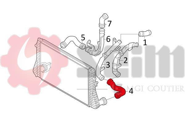 Durite de turbocompresseur (Durite de turbo) SEIM 981028