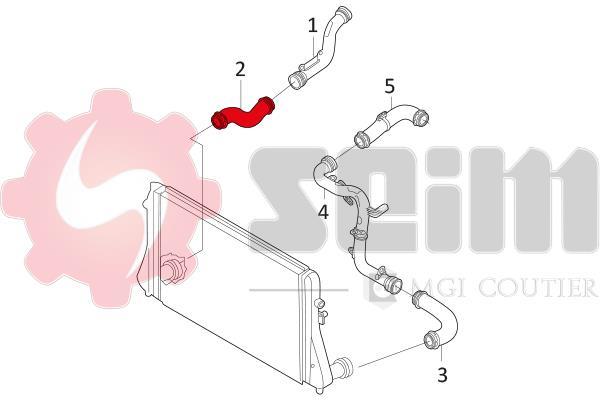 Durite de turbocompresseur (Durite de turbo) SEIM 981029