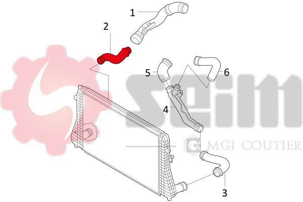 Durite de turbocompresseur (Durite de turbo) SEIM 981029