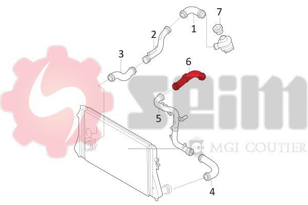Durite de turbocompresseur (Durite de turbo) SEIM 981032