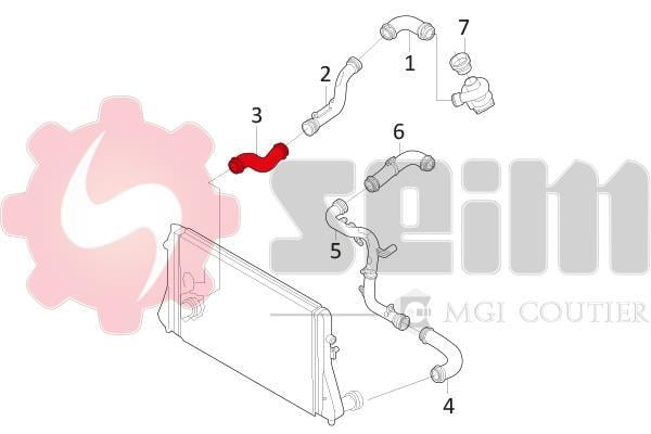 Durite de turbocompresseur (Durite de turbo) SEIM 981035