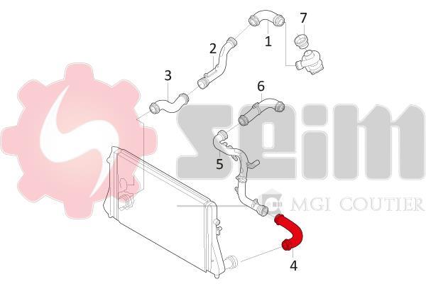 Durite de turbocompresseur (Durite de turbo) SEIM ref. 981036