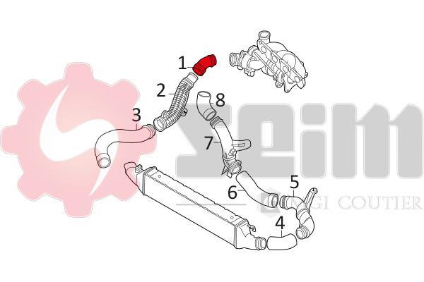 Durite de turbocompresseur (Durite de turbo) SEIM 981040