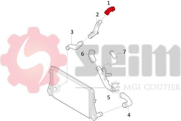 Durite de turbocompresseur (Durite de turbo) SEIM 981040