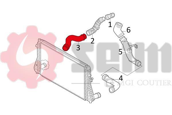 Durite de turbocompresseur (Durite de turbo) SEIM 981041