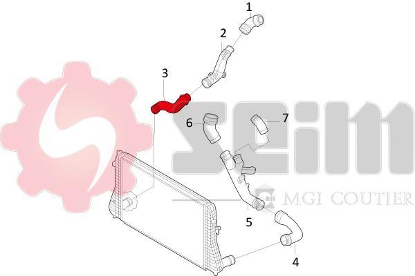 Durite de turbocompresseur (Durite de turbo) SEIM 981041