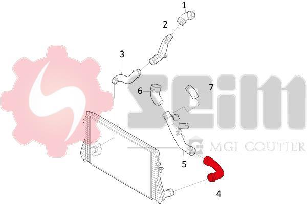 Durite de turbocompresseur (Durite de turbo) SEIM ref. 981042