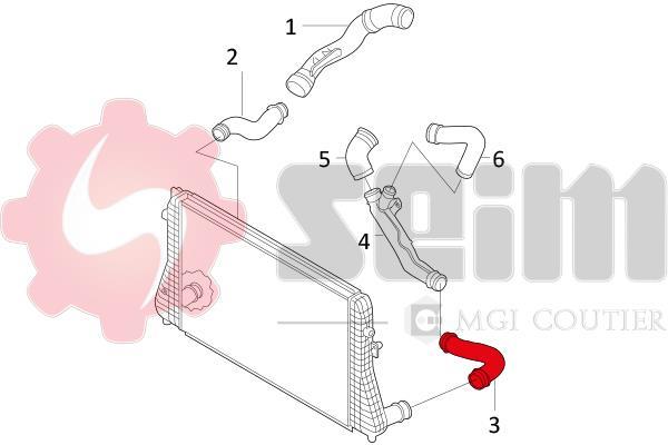 Durite de turbocompresseur (Durite de turbo) SEIM ref. 981042