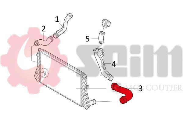 Durite de turbocompresseur (Durite de turbo) SEIM ref. 981042