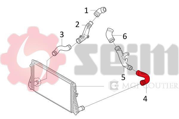 Durite de turbocompresseur (Durite de turbo) SEIM ref. 981042