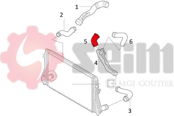 Durite de turbocompresseur (Durite de turbo) SEIM 981043