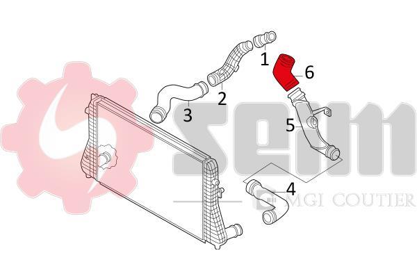 Durite de turbocompresseur (Durite de turbo) SEIM ref. 981044