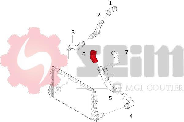 Durite de turbocompresseur (Durite de turbo) SEIM ref. 981044