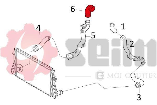 Durite de turbocompresseur (Durite de turbo) SEIM ref. 981044