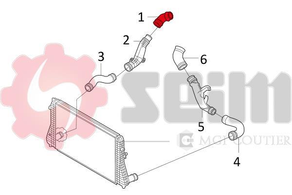 Durite de turbocompresseur (Durite de turbo) SEIM ref. 981044
