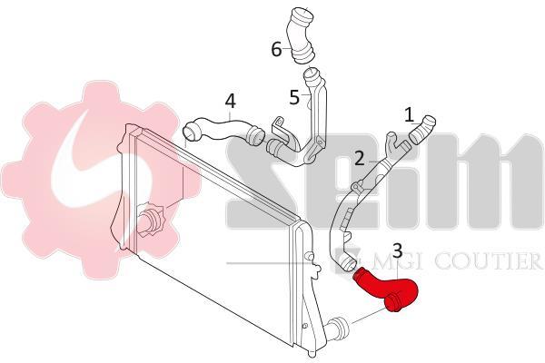Durite de turbocompresseur (Durite de turbo) SEIM ref. 981045