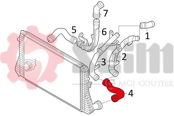 Durite de turbocompresseur (Durite de turbo) SEIM ref. 981045