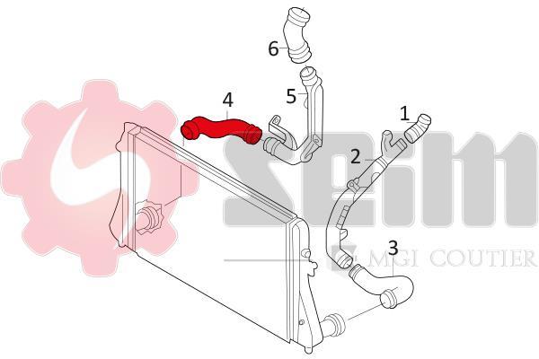 Durite de turbocompresseur (Durite de turbo) SEIM ref. 981046