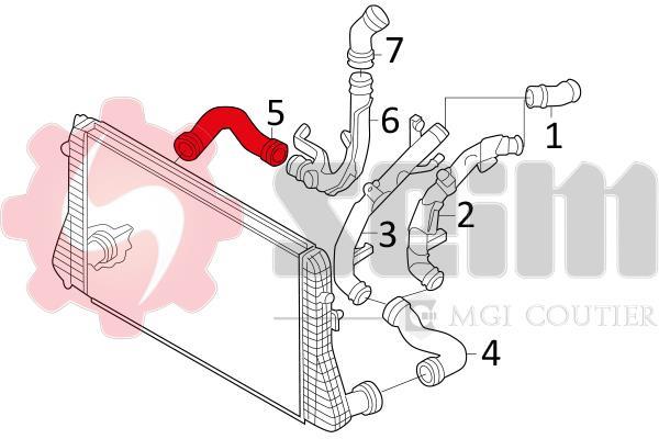 Durite de turbocompresseur (Durite de turbo) SEIM ref. 981046