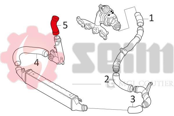 Durite de turbocompresseur (Durite de turbo) SEIM ref. 981047