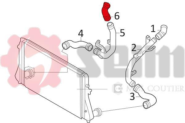 Durite de turbocompresseur (Durite de turbo) SEIM ref. 981047